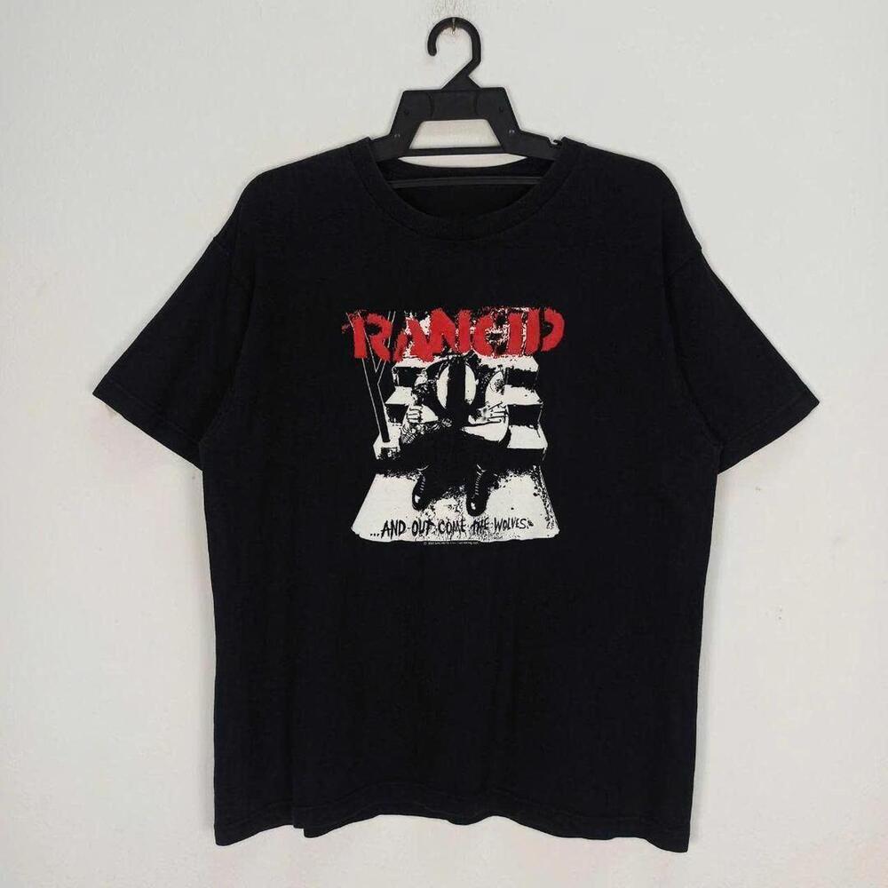 Rancid And Get Some The Wrong Side Of History Black Cotton Streetwear Tee